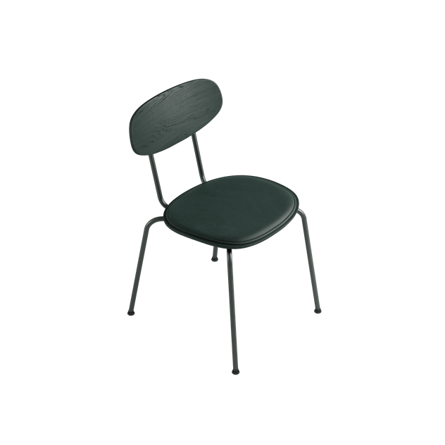 EKTA Living-Scala Chair Forest Green-Forest Green Leather-EK-SC475